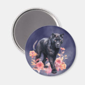 Schwarzer Panther Magnet (Vorderseite/Rückseite)