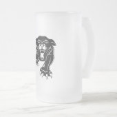 Schwarzer Panther Mattglas Bierglas (VorderseiteRechts)