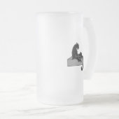 Schwarzer Panther Mattglas Bierglas (VorderseiteRechts)
