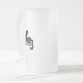 Schwarzer Panther Mattglas Bierglas (Vorderseite Links)