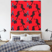 Schwarzer Panther Maximalistischer Leinwanddruck (Insitu (Schlafzimmer))