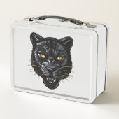 Schwarzer Panther Metall Brotdose (Rückseite)