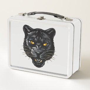 Schwarzer Panther Metall Brotdose