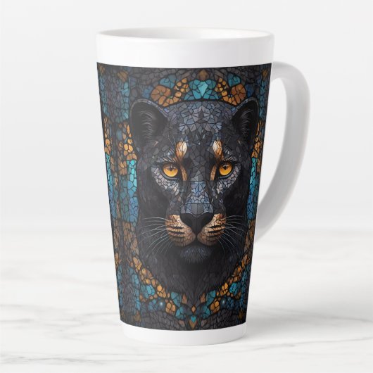 Schwarzer Panther Milchtasse (Rechte Ecke)