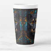 Schwarzer Panther Milchtasse (Vorderseite)