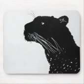 Schwarzer Panther Minimalismus Mousepad (Vorne)