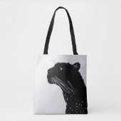 Schwarzer Panther Minimalismus Tasche (Vorderseite)