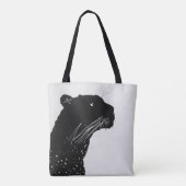Schwarzer Panther Minimalismus Tasche (Rückseite)