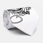 Schwarzer Panther Minimalistischer Gotischer Luxus Krawatte (Gerollt)
