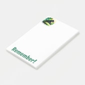 Schwarzer Panther mit grüner Umgebung | Post-it Klebezettel (angewinkelt)