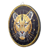 Schwarzer Panther mit kunstvollen Details Dartscheibe (Vorderseite rechts)