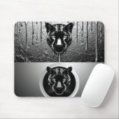 Schwarzer Panther mit tropfendem Farbeffekt 🐆 Mousepad (Mit Mouse)