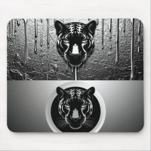 Schwarzer Panther mit tropfendem Farbeffekt 🐆 Mousepad