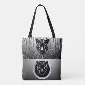 Schwarzer Panther mit tropfendem Farbeffekt 🐆 Tasche (Rückseite)