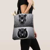 Schwarzer Panther mit tropfendem Farbeffekt 🐆 Tasche (Von Nahem)