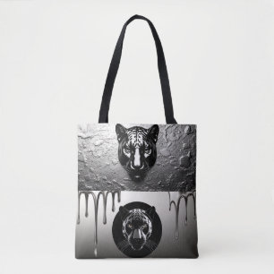 Schwarzer Panther mit Wassertropfen-Details 🐆 Tasche
