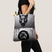Schwarzer Panther mit Wassertropfen-Details 🐆 Tasche (Von Nahem)