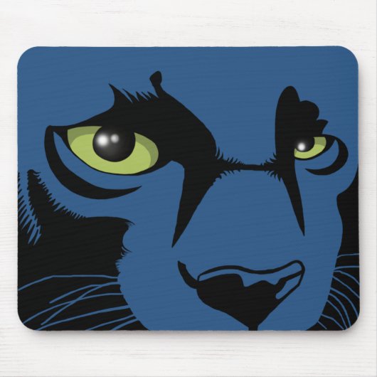 Schwarzer Panther Mousepad (Vorne)