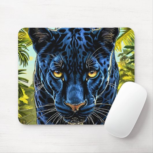 Schwarzer Panther Mousepad (Mit Mouse)