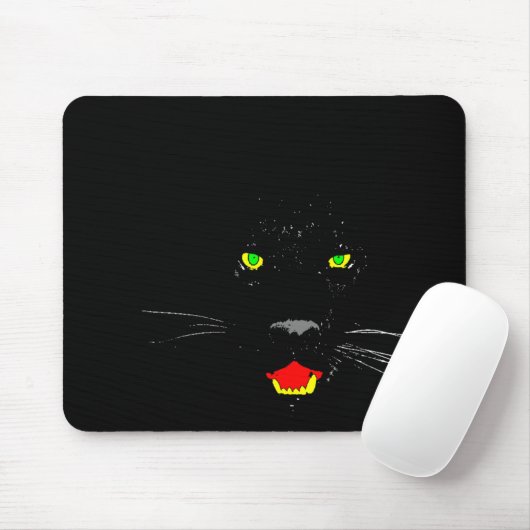 Schwarzer Panther Mousepad (Mit Mouse)