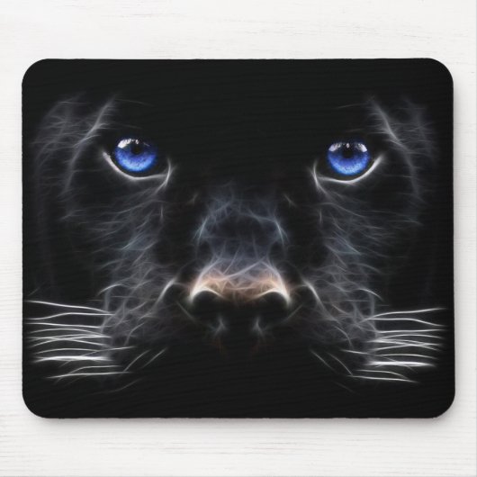 Schwarzer Panther Mousepad (Vorne)