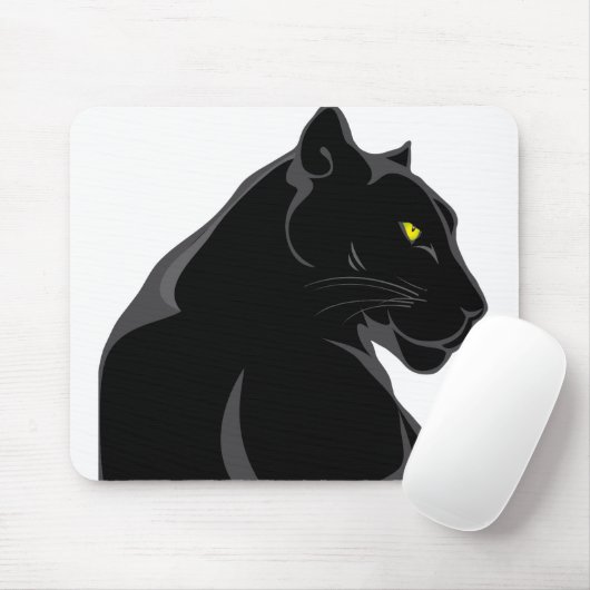 schwarzer Panther Mousepad (Mit Mouse)