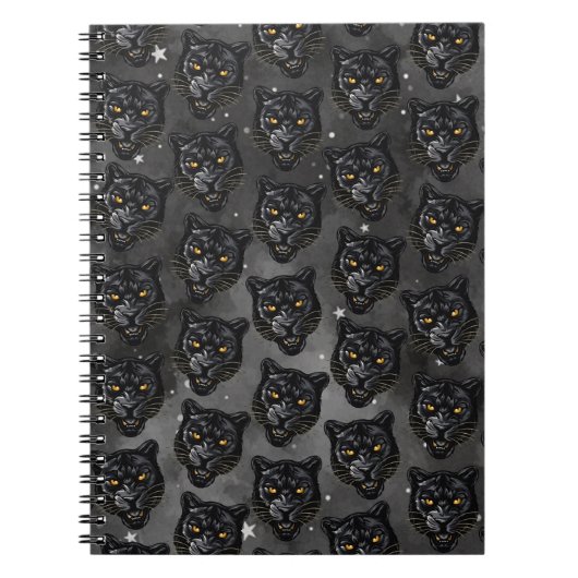 Schwarzer Panther Notizbuch Notizblock (Vorderseite)