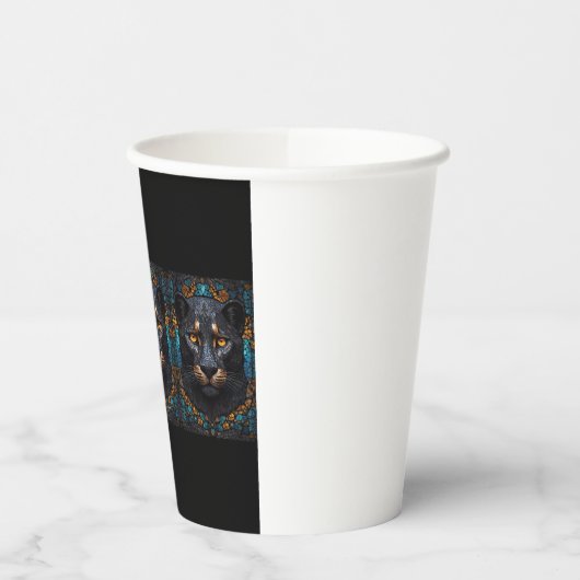 Schwarzer Panther Pappbecher (Links)