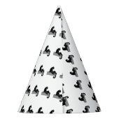 Schwarzer Panther Partyhütchen (Rückseite)