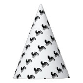 Schwarzer Panther Partyhütchen (Vorderseite)