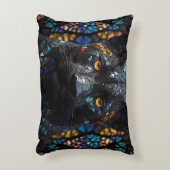 Schwarzer Panther Portrait Accent Pillow Dekokissen (Vorderseite(Vertikal))