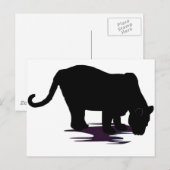 Schwarzer Panther Postkarte (Vorne/Hinten)