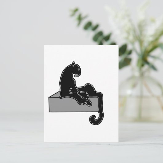 Schwarzer Panther Postkarte (Stehend Vorderseite)