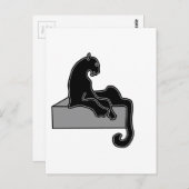 Schwarzer Panther Postkarte (Vorne/Hinten)