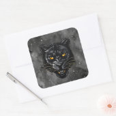 Schwarzer Panther Quadratischer Aufkleber (Umschlag)