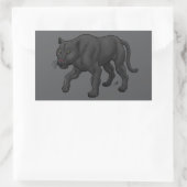 Schwarzer Panther Rechteckiger Aufkleber (Tasche)