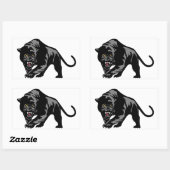 Schwarzer Panther Rechteckiger Aufkleber (Blatt)