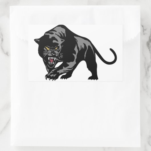 Schwarzer Panther Rechteckiger Aufkleber (Tasche)