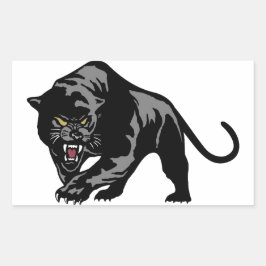 Schwarzer Panther Rechteckiger Aufkleber