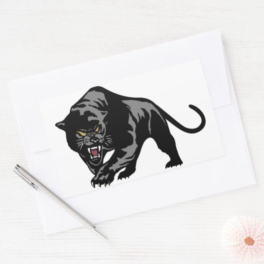 Schwarzer Panther Rechteckiger Aufkleber (Umschlag)