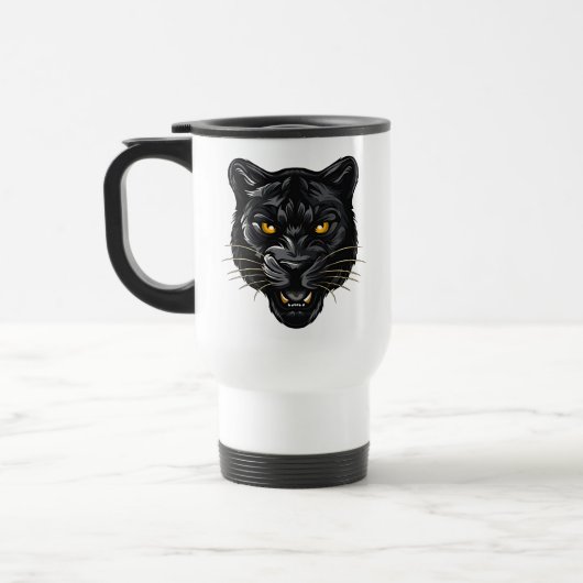 Schwarzer Panther Reisebecher (Links)