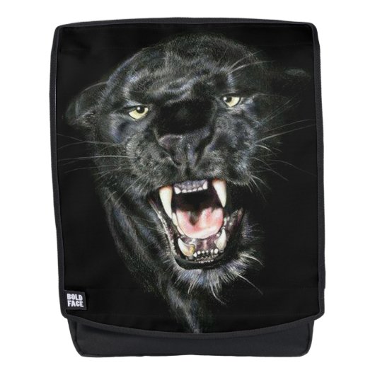 Schwarzer Panther Rucksack (Vorderseite)