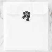 Schwarzer Panther Runder Aufkleber (Tasche)
