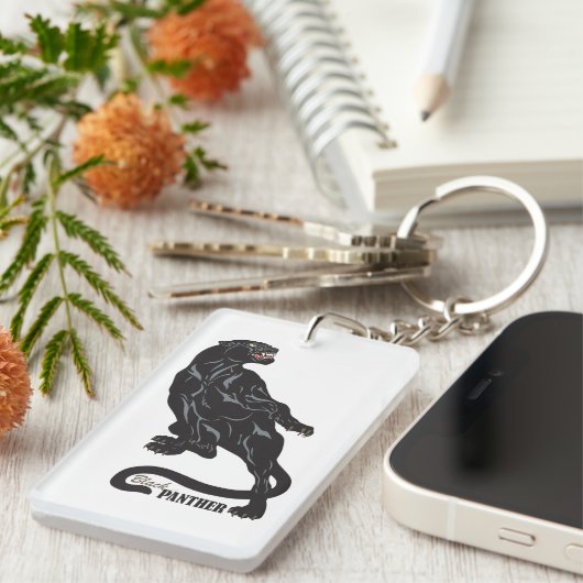 schwarzer Panther Schlüsselanhänger (Vorderseite rechts)