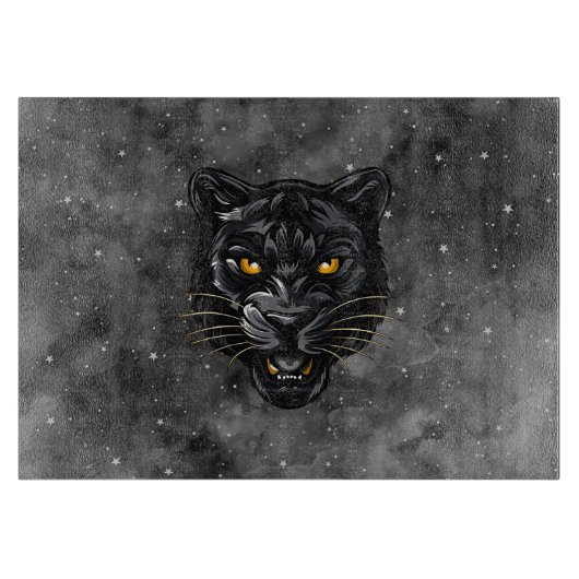 Schwarzer Panther Schneidebrett (Vorderseite)