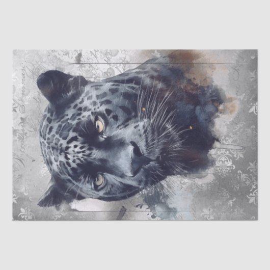 Schwarzer Panther Seidenpapier (Vorderseite)