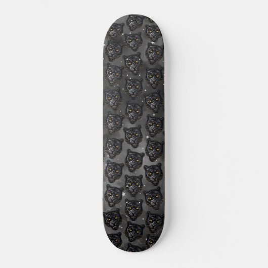 Schwarzer Panther Skateboard (Vorderseite)