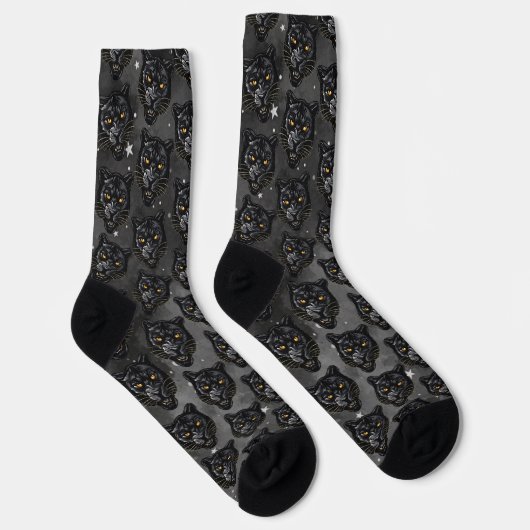 Schwarzer Panther Socken (Rechts)