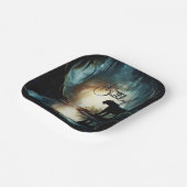 Schwarzer Panther spiegelt sich in Wasser zum Gebu Pappteller (Gewinkelt)