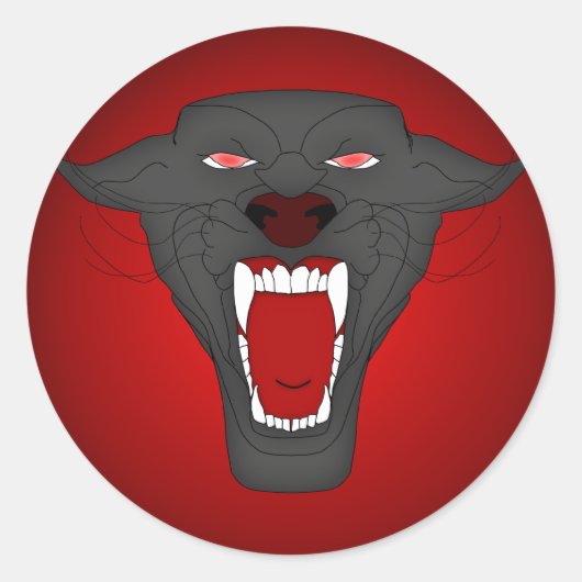 Schwarzer Panther Sticker (Vorderseite)